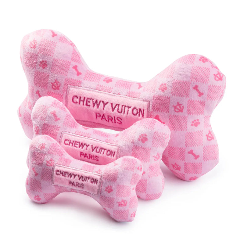 Pink Check Chewy Vuiton Bone - Madison's Niche 
