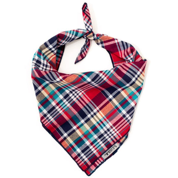 Red Plaid Pet Bandana Madison's Niche 