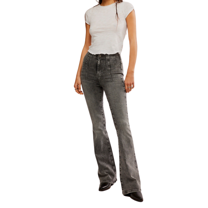 Jayde Flare Jeans in Ridge Grey - Madison's Niche 