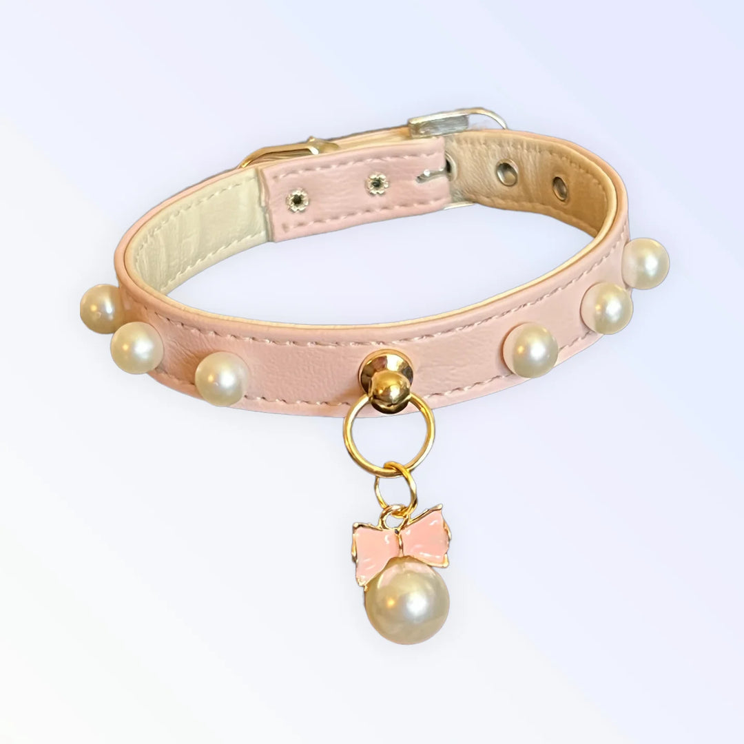 Pearls & Bow Collar - Madison's Niche 