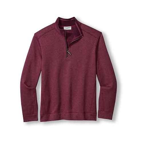 New Flip Coast Half Zip in Rum Berry Heather