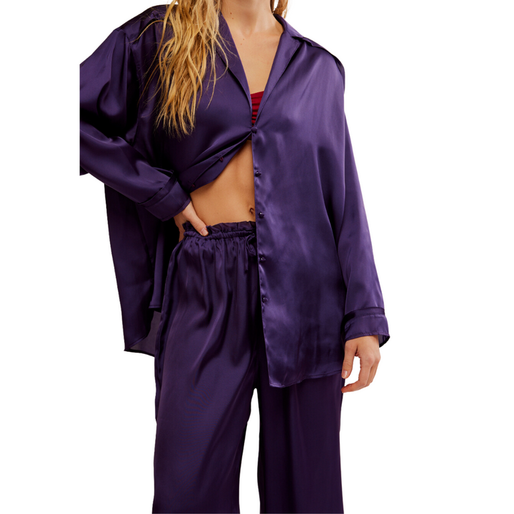 Dreamy Days Pajama Set in Grape - Madison's Niche 