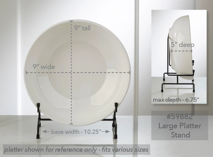 Large Black Platter Stand