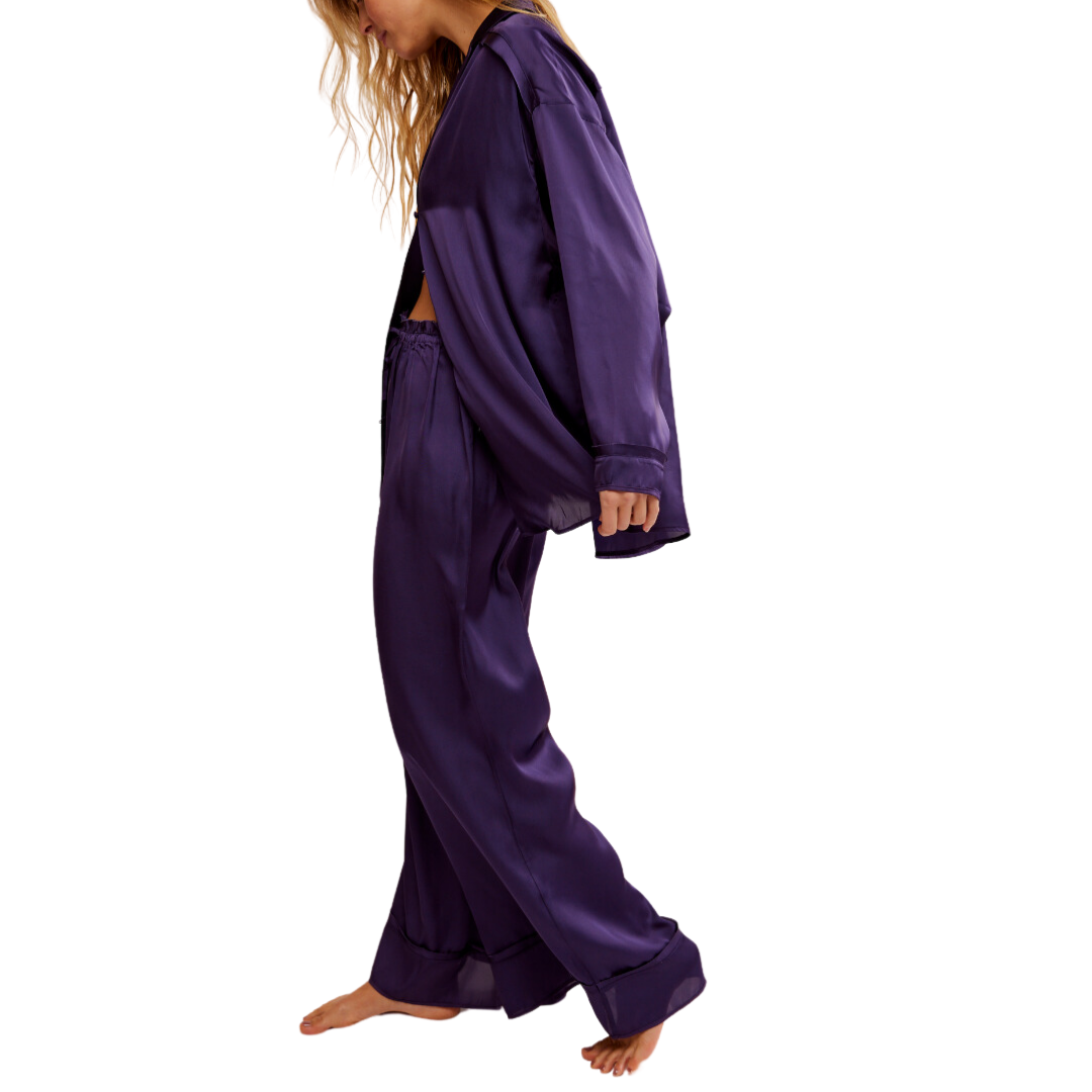 Dreamy Days Pajama Set in Grape - Madison's Niche 