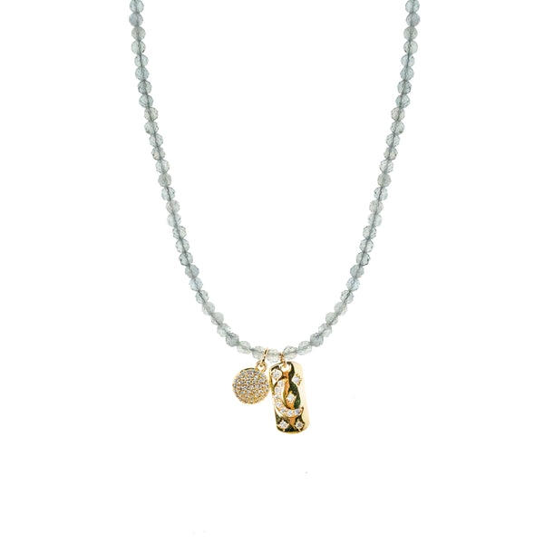 Semiprecious Stone Necklace in Labradorite Madison's Niche 