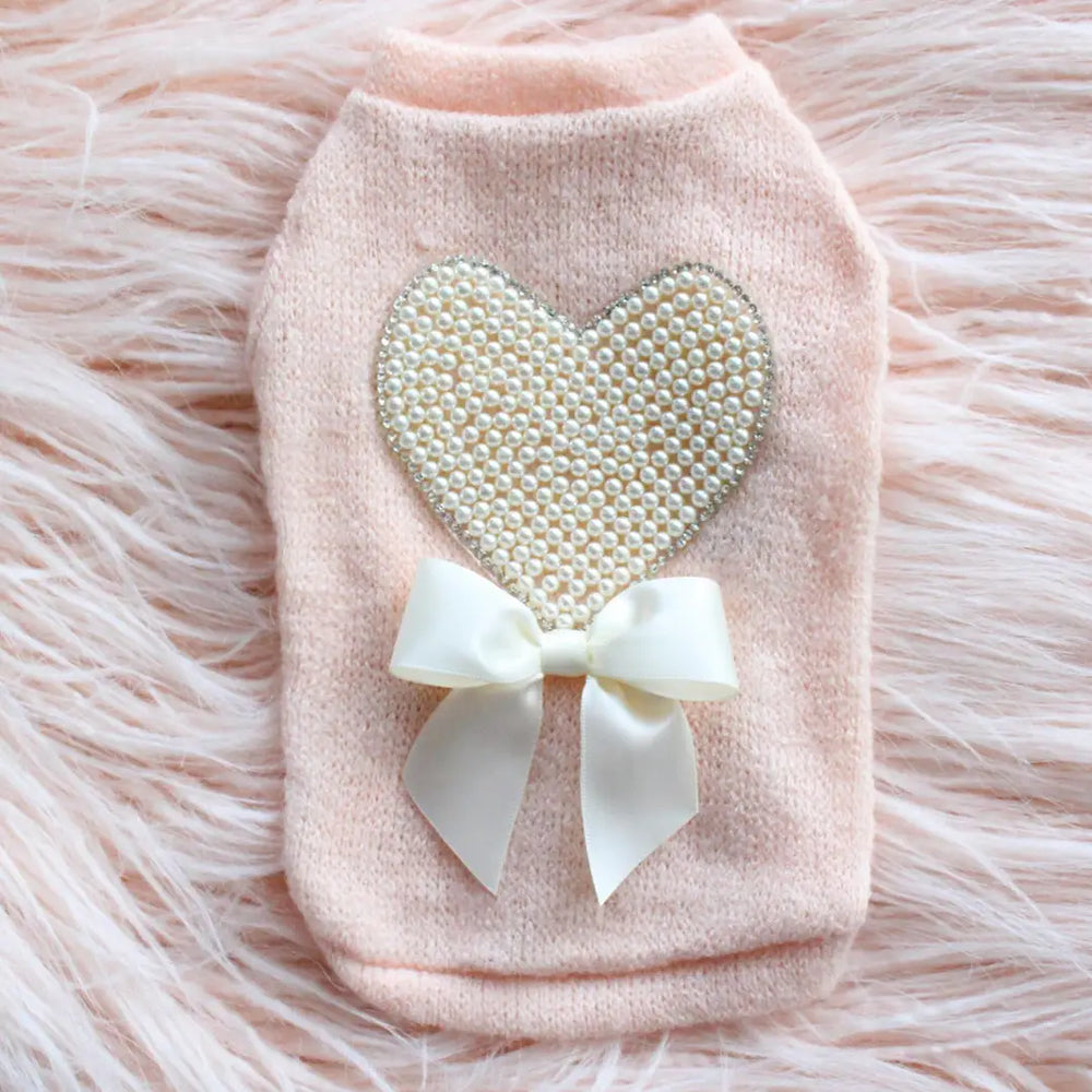 Pearl Heart Sweater - Madison's Niche 
