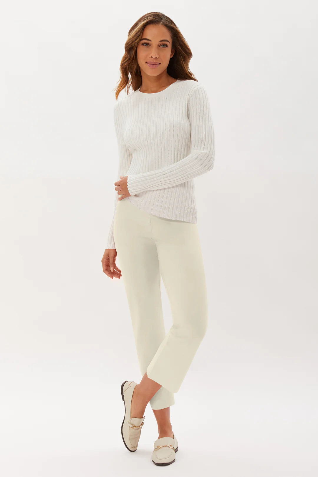 Prince Crop Flare Pant in Natural - Madison's Niche 