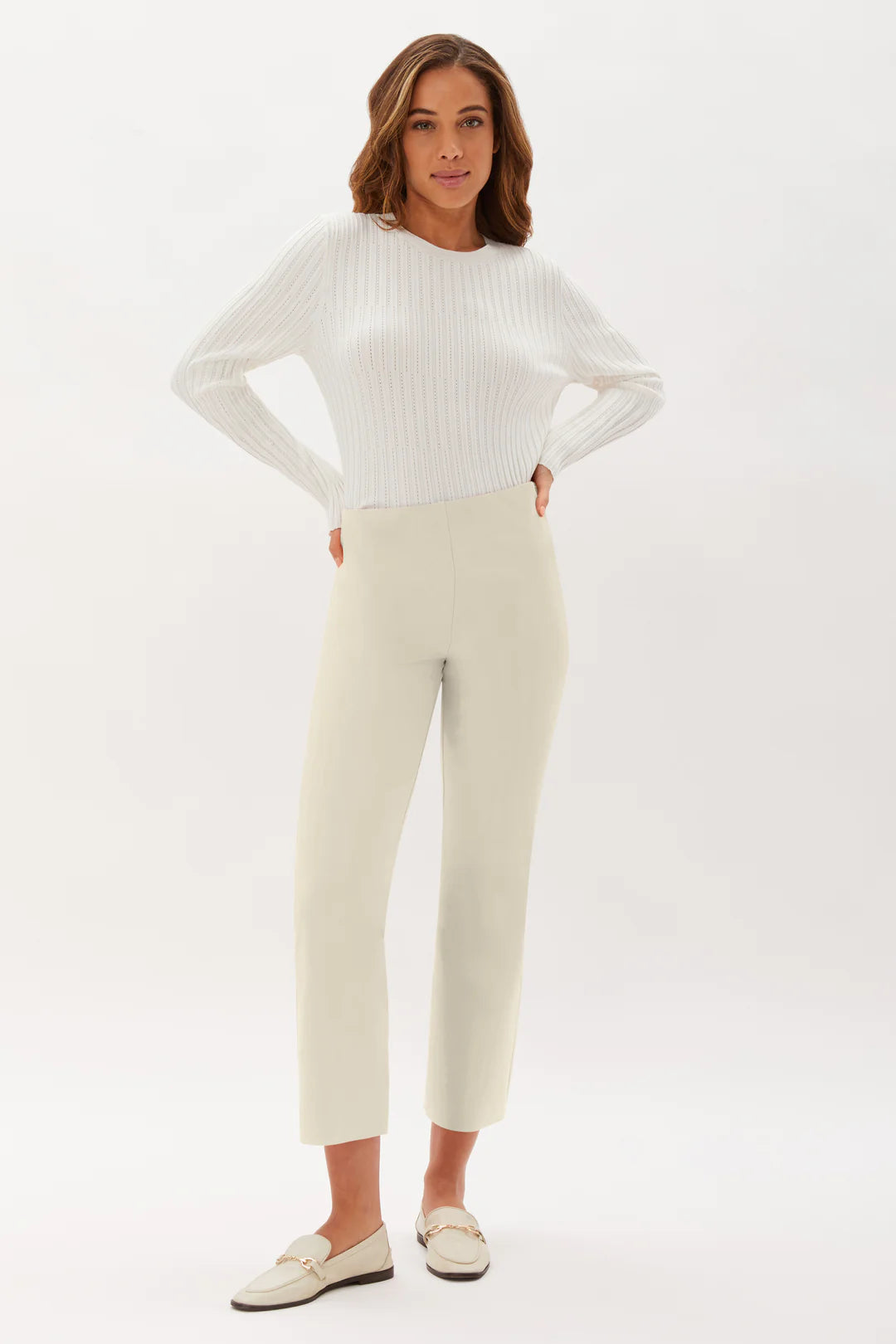 Prince Crop Flare Pant in Natural - Madison's Niche 