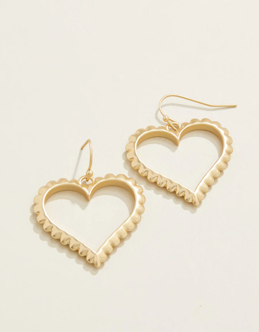 Scalloped Heart Earrings - Madison's Niche 