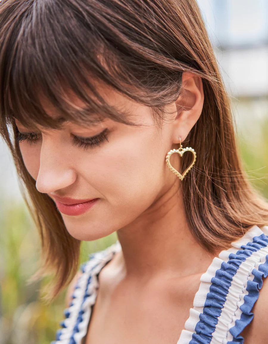 Scalloped Heart Earrings - Madison's Niche 