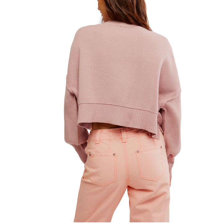 Easy Street Crop Pullover in Lost Petal - Madison's Niche 