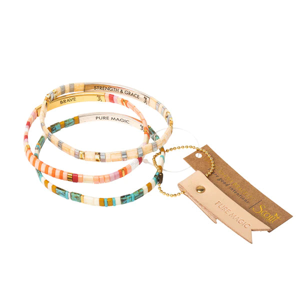 Silver Miyuki Bracelet in Strength - Madison's Niche 
