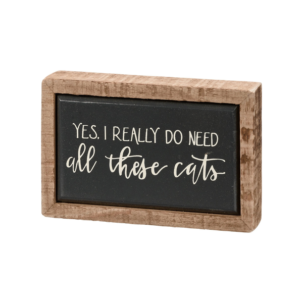 All These Cats Box Sign Mini Madison's Niche 