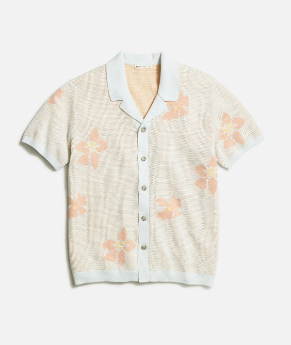 Asher Sweater Resort Shirt in Light Aqua Madison's Niche 