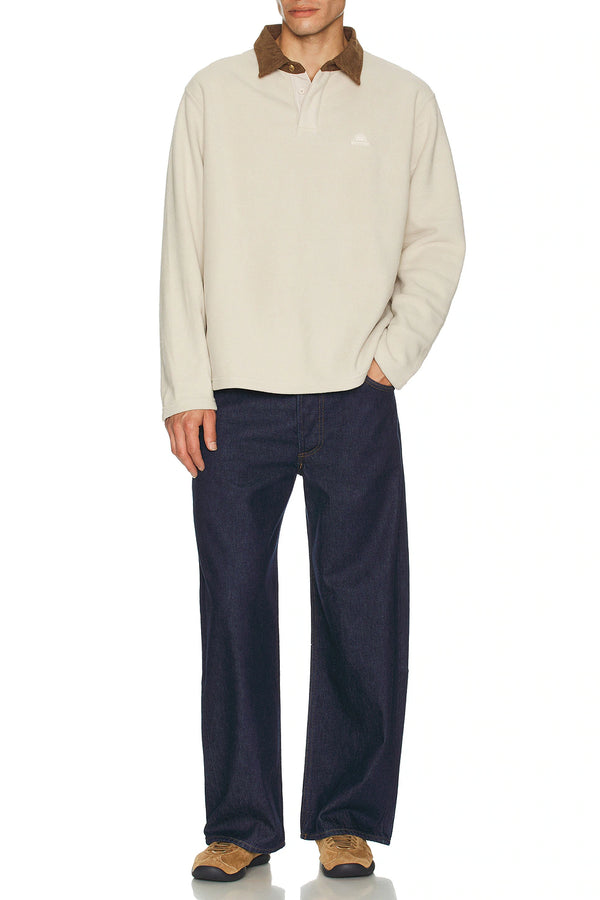 Awake Polar Fleece Polo in Natural Madison's Niche 