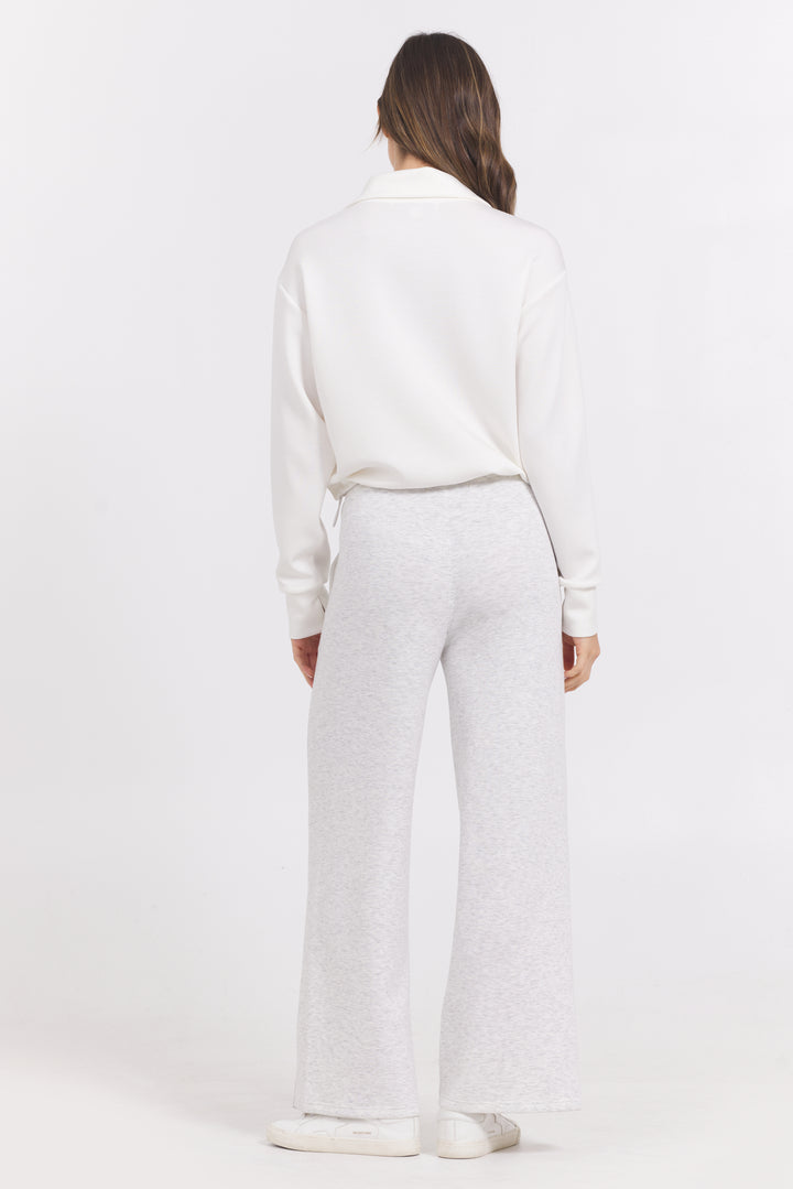 Cloud Fleece Quarter Zip in Eggshell
