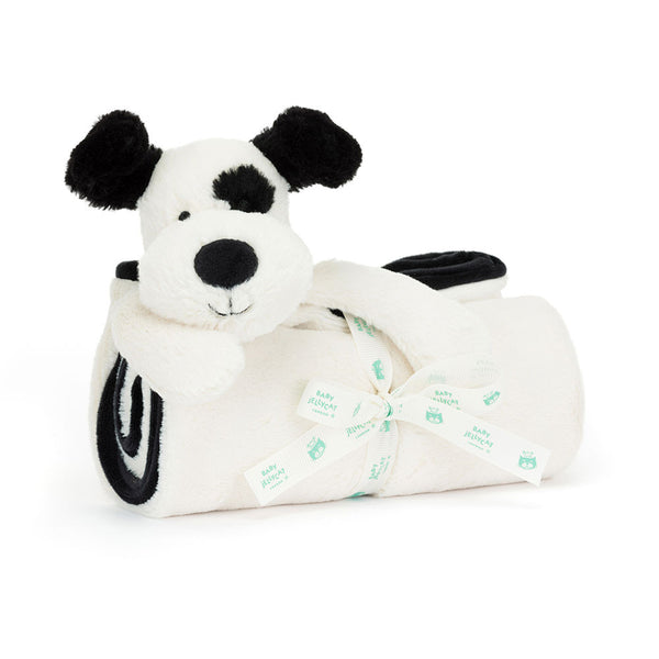 Bashful Black & Cream Puppy Blankie Madison's Niche 
