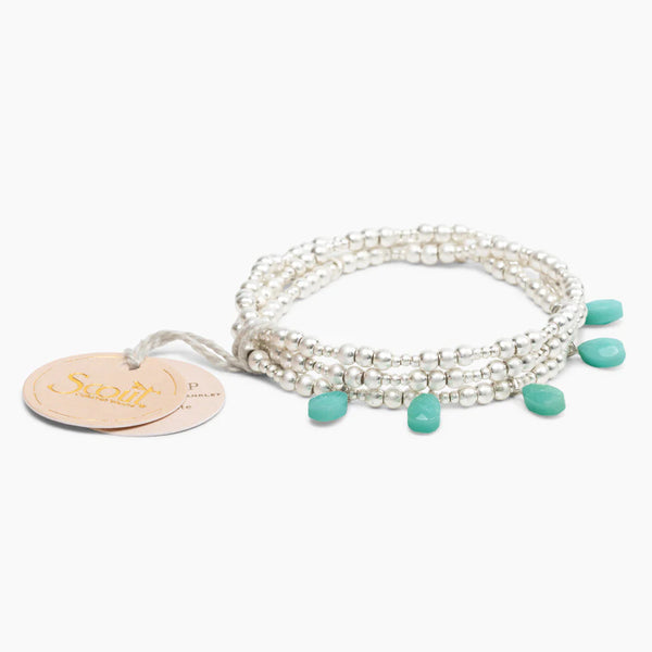 Metal Wrap Bracelet- Turquoise Madison's Niche 