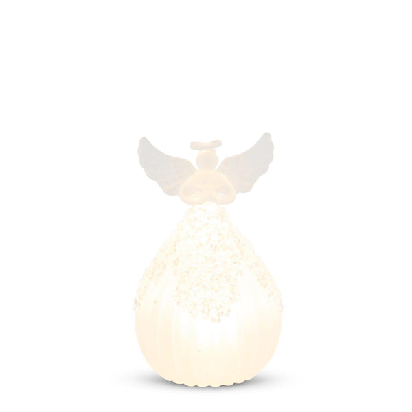 Beaded Frosted Ribbed Glass LED Angel Madison's Niche 