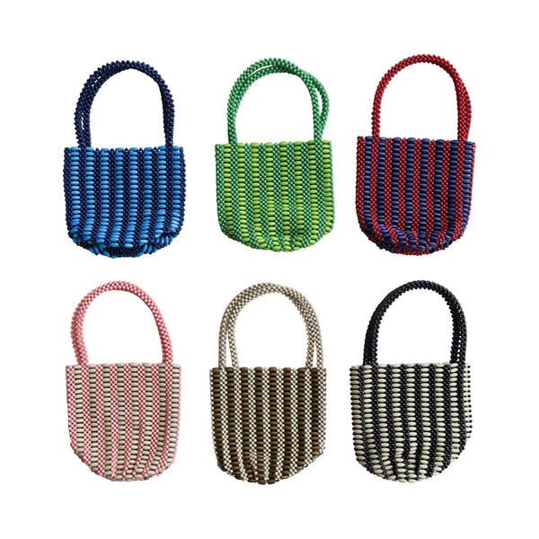 Beaded Striped Handbag Madison's Niche 