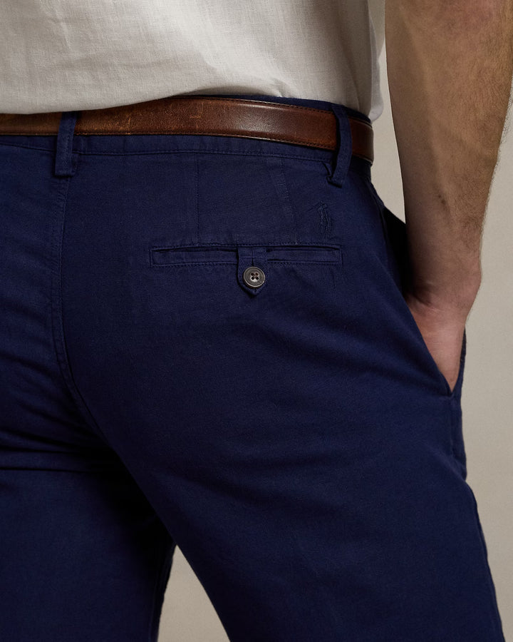 Bedford Straight Fit Linen-Cotton Pant