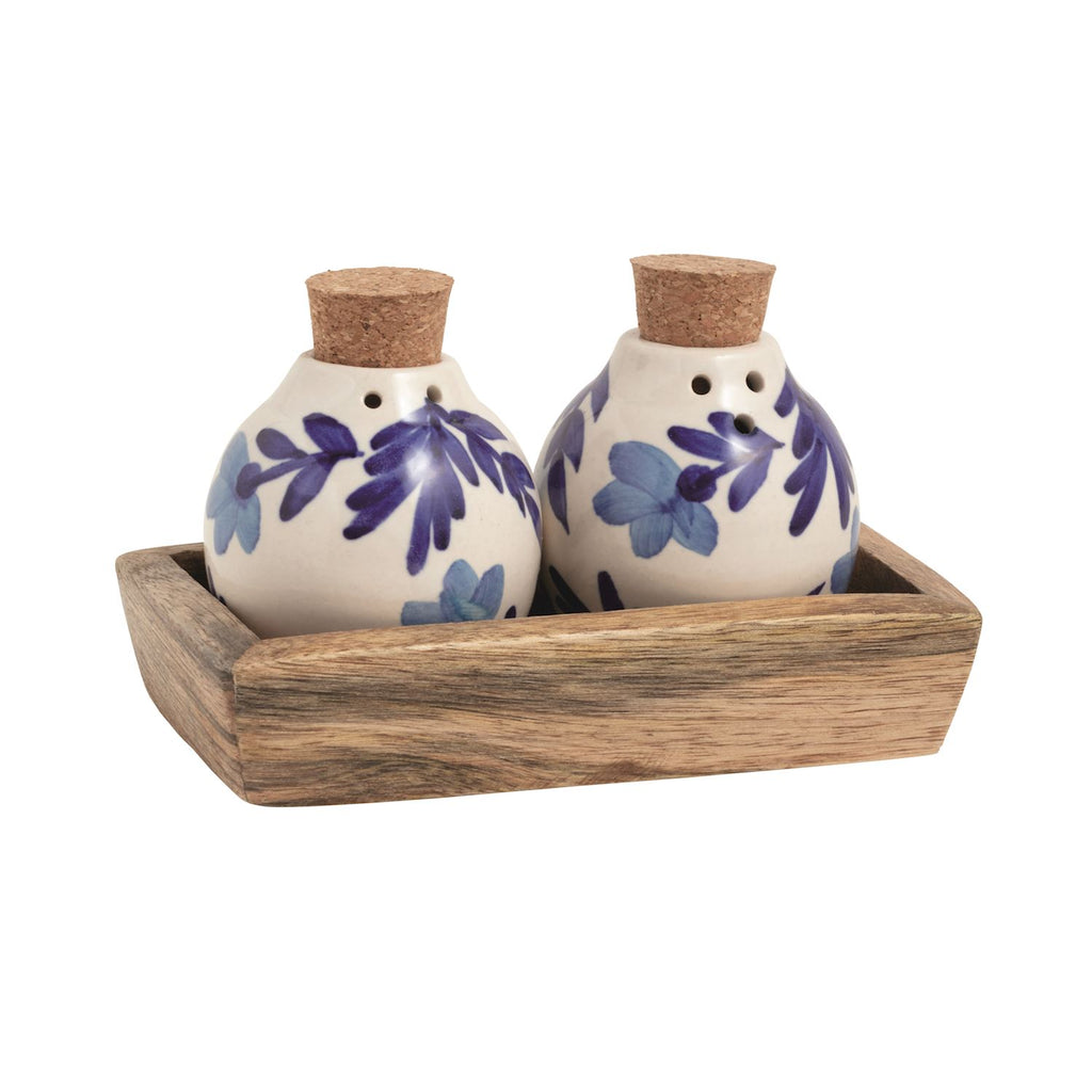 Blue Floral Salt & Pepper Set | Madison's Niche