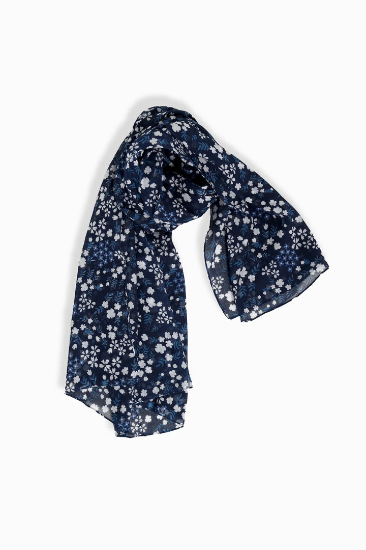 Blue Sakura Long Scarf
