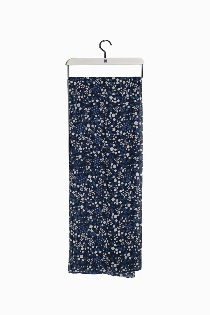 Blue Sakura Long Scarf