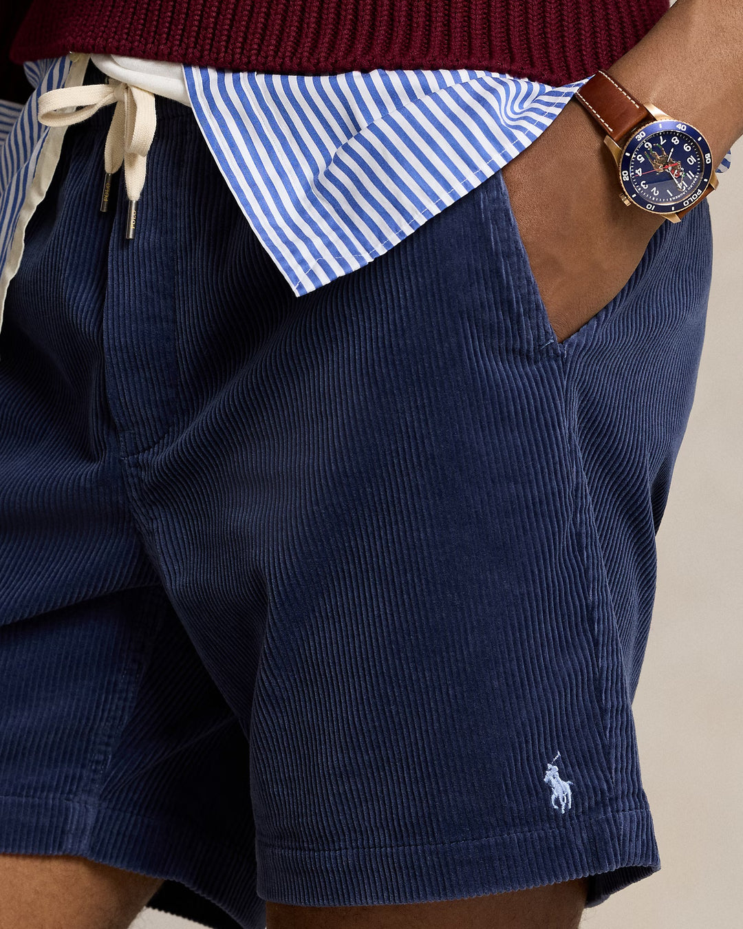 Boston Navy Polo Prepster Corduroy Short