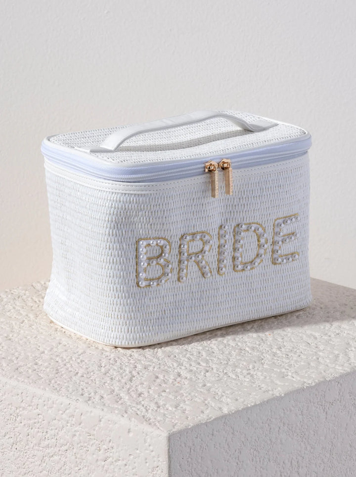 "Bride" Cosmetic Case in White