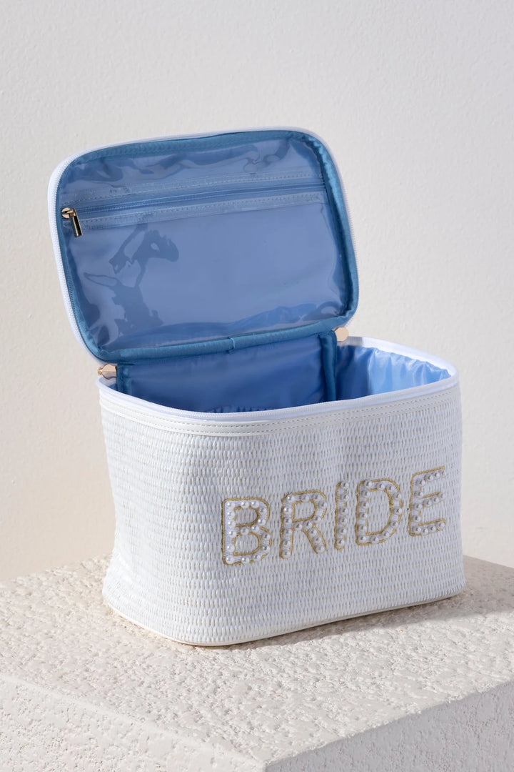 "Bride" Cosmetic Case in White
