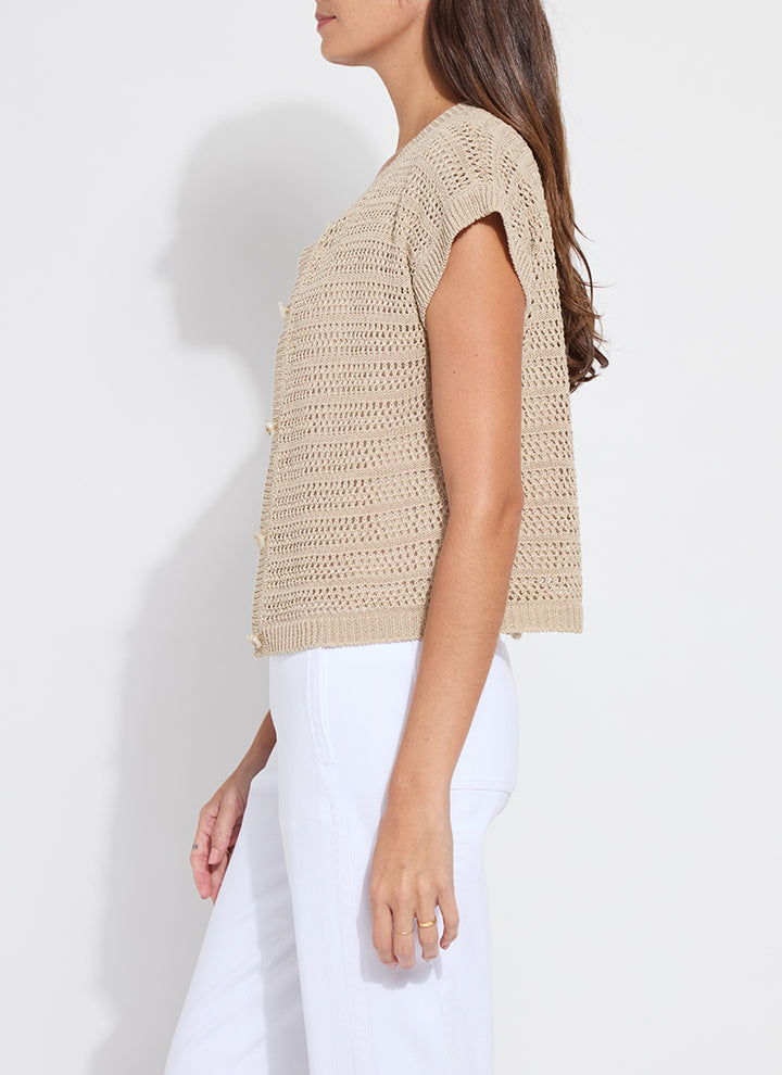 Brisa Linen Mesh Cardigan