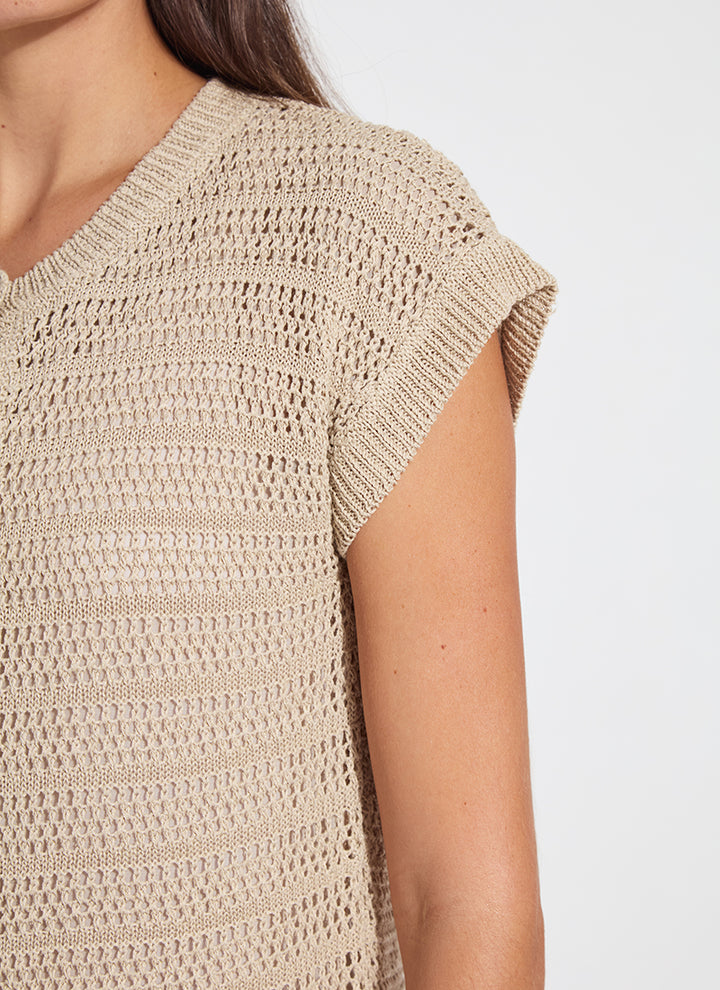 Brisa Linen Mesh Cardigan