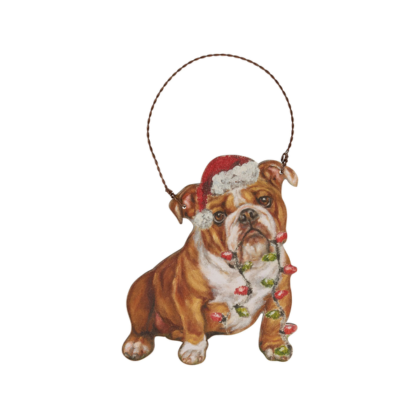 Bulldog Christmas Lights Ornament Madison's Niche 