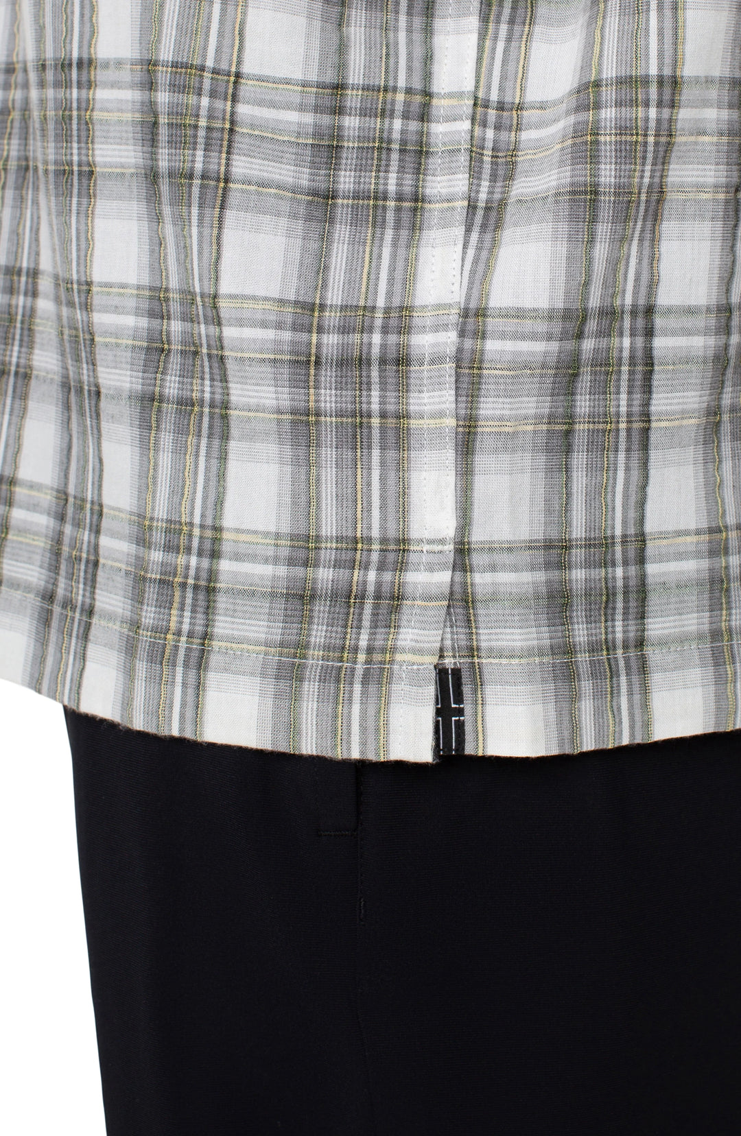 Button Up Short Sleeve Shirt in Sage Grey Multi