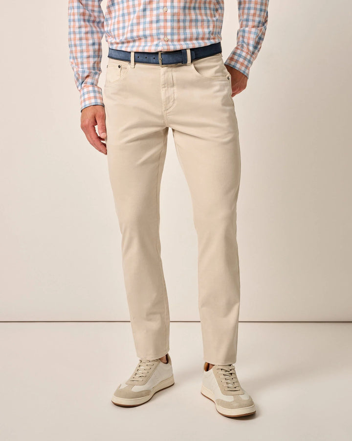 Carmel Sateen 5-Pocket Pants in Stone