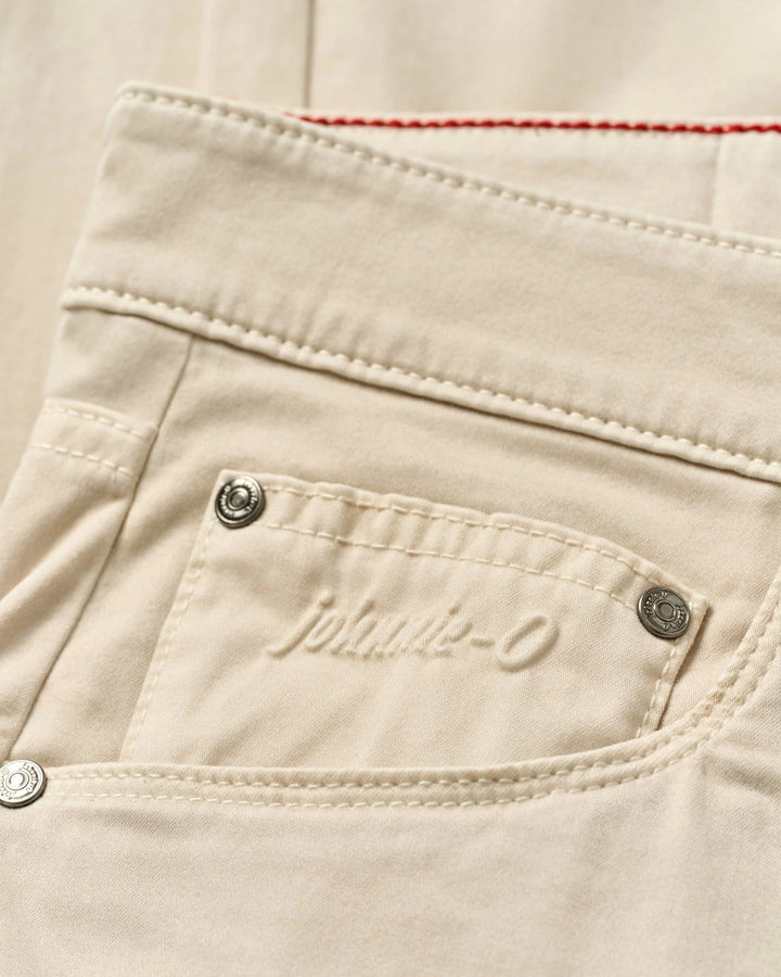 Carmel Sateen 5-Pocket Pants in Stone