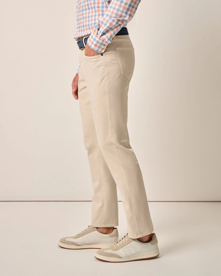 Carmel Sateen 5-Pocket Pants in Stone