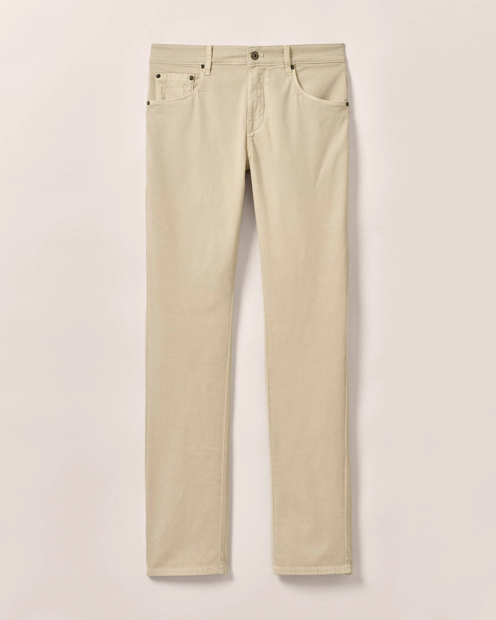 Carmel Sateen 5-Pocket Pants in Stone