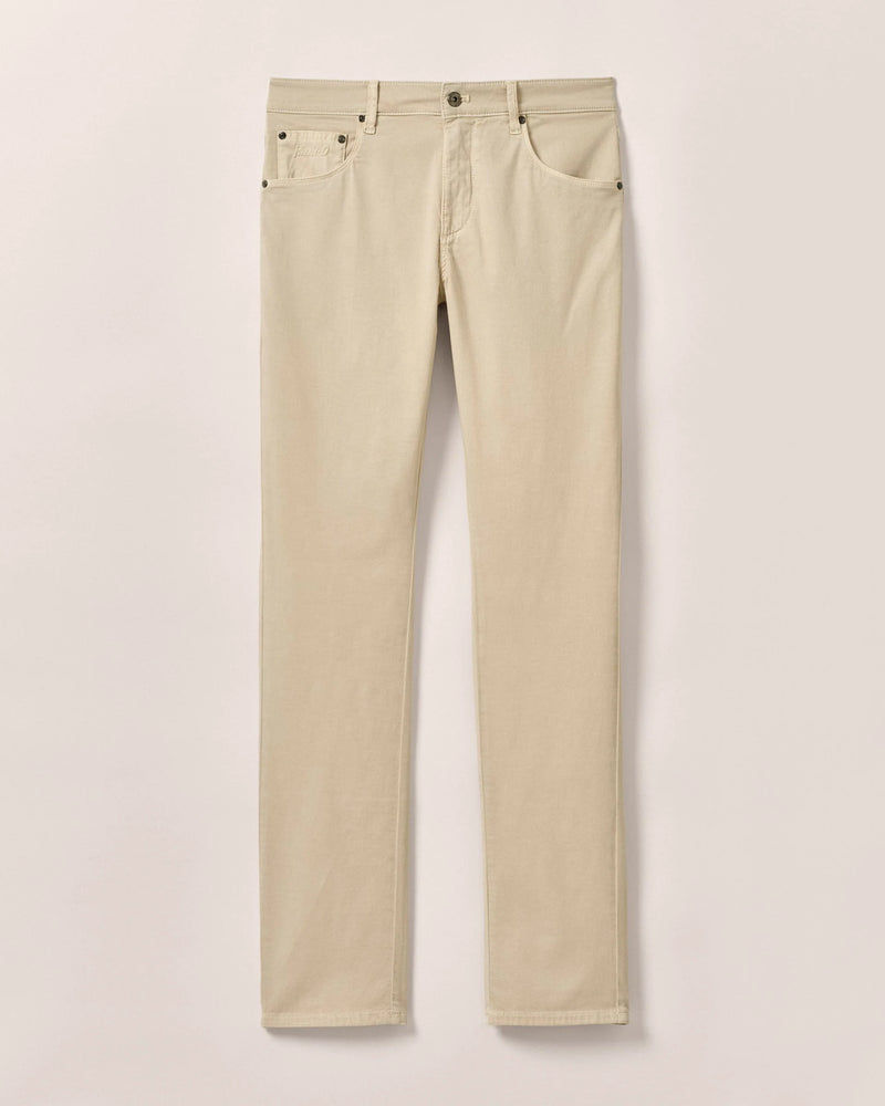 Carmel Sateen 5-Pocket Pants in Stone