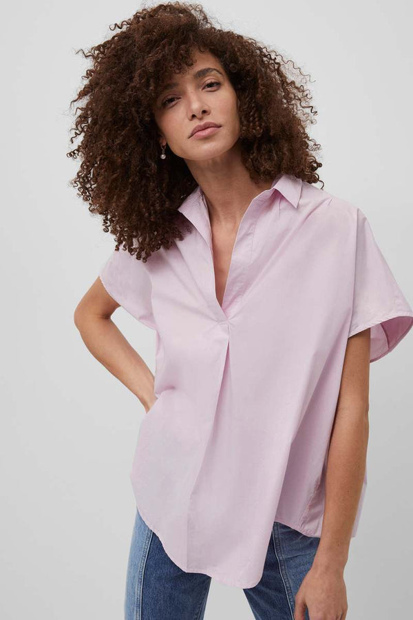 Cele Rhodes Poplin Sleeveless Shirt in Sweet Pink Madison's Niche 