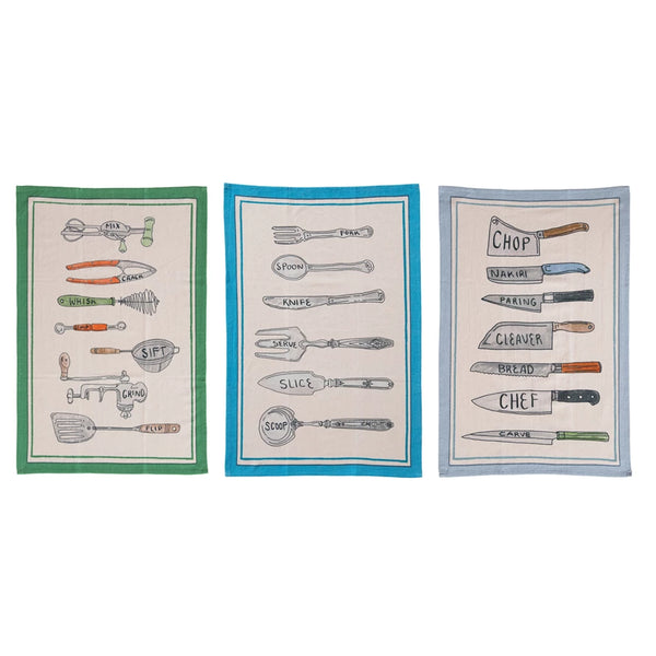 Chambray Printed Tea Towel Madison's Niche 