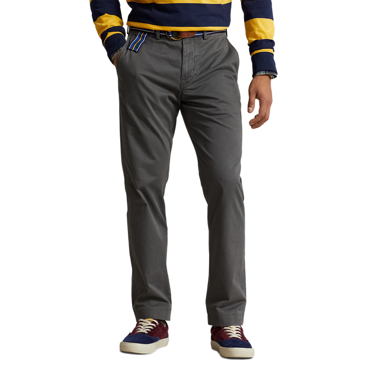 Charcoal Grey Bedford Cotton Stretch Twill Pant