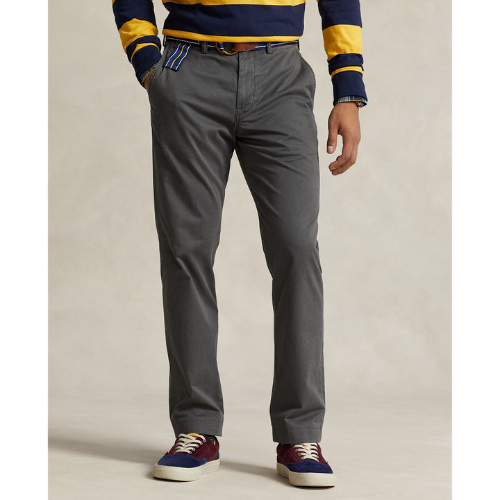 Charcoal Grey Bedford Cotton Stretch Twill Pant