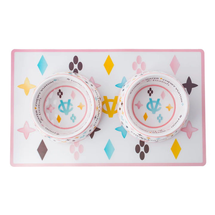 White Chewy Vuiton Placemat - Madison's Niche 