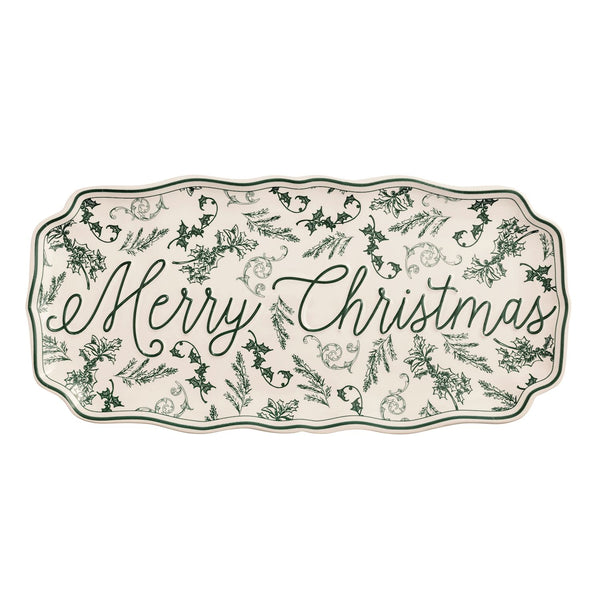 Christmas Green Toile Tray Madison's Niche 