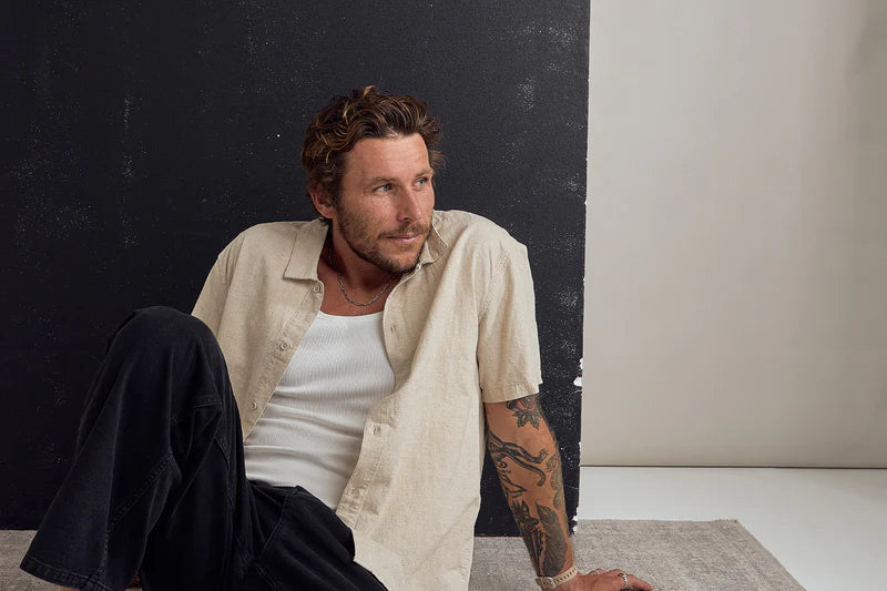 Classic Linen Shirt in Sand