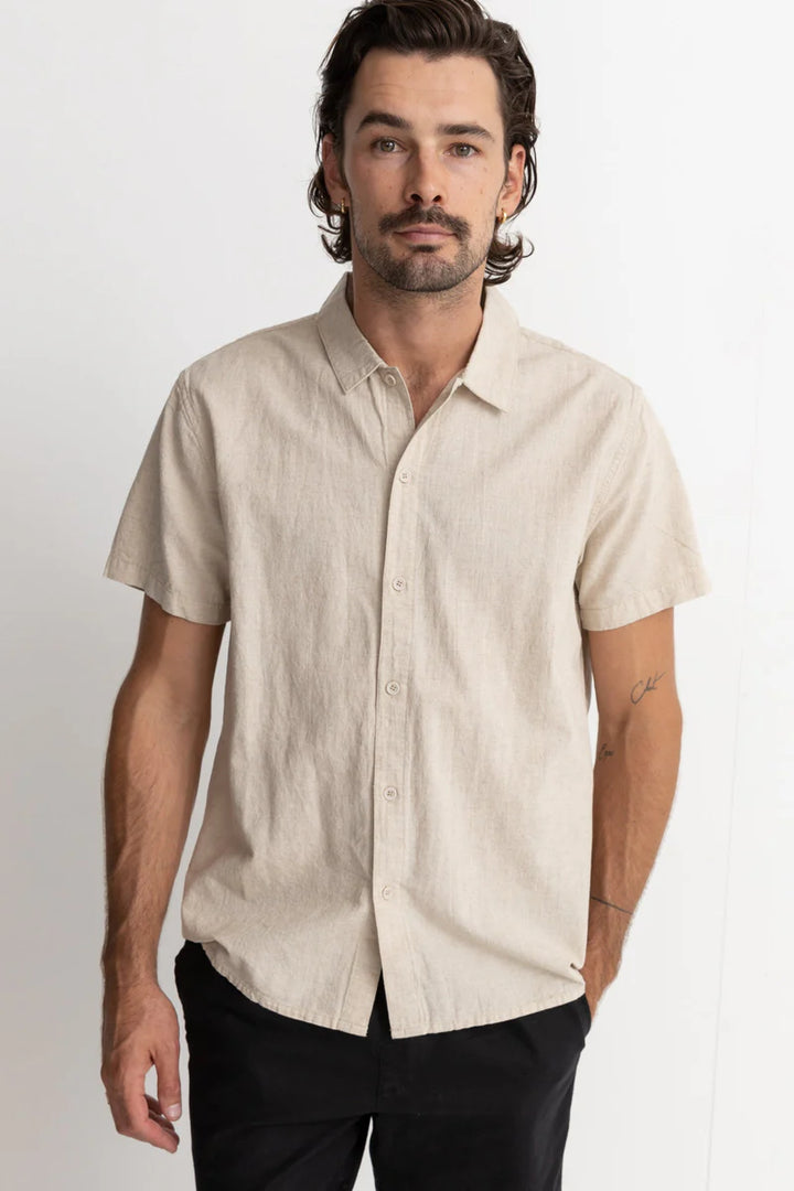 Classic Linen Shirt in Sand
