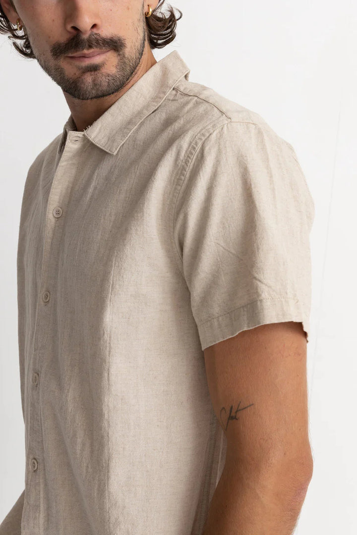 Classic Linen Shirt in Sand