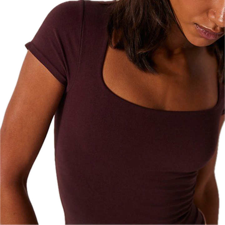 Clean Lines Baby Tee in French Chocolate